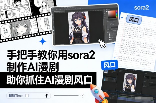 手把手教你用sora2制作AI漫剧，助你抓住AI漫剧风口-520资源库