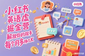 小红书英语虚拟资料掘金营,纯AI操作,解放你的双手,每个月多挣几K-520资源库