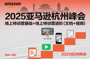 2025亚马逊杭州峰会，线上特训营基础+线上特训营进阶（文档+视频）-520资源库