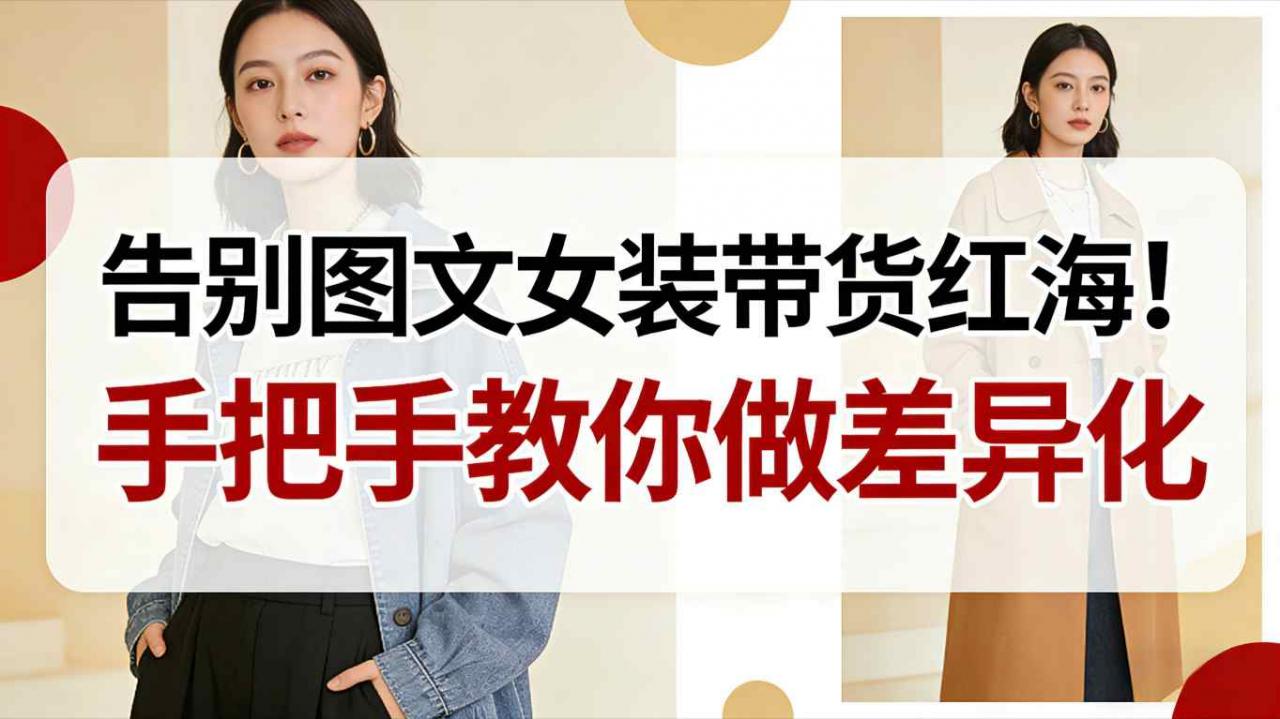 告别图文女装带货红海！手把手教你做差异化，新手也能弯道超车-520资源库