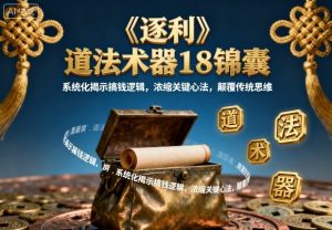 《逐利》道法术器18锦囊，系统化揭示搞钱逻辑，浓缩关键心法，颠覆传统思维（更新）-520资源库