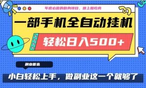 年底必做翻身项目,只需一部手机,每天操作十几分钟,轻松日入500+【揭秘】-520资源库