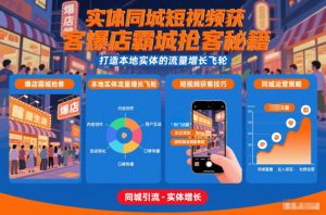 实体同城短视频获客爆店霸城抢客秘籍，打造本地实体的流量增长飞轮-520资源库