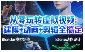 从零玩转虚拟视频：建模+动画+剪辑全搞定，轻松创作出专业级的虚拟视频内容-520资源库