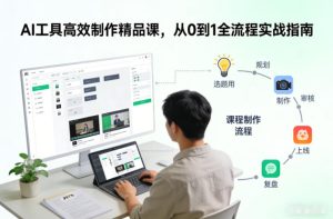 AI工具高效制作精品课，从0到1全流程实战指南-520资源库