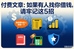 付费文章：如果有人找你借钱，请牢记这5招-520资源库