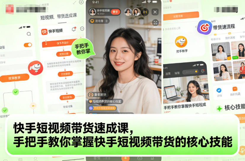 快手短视频带货速成课，手把手教你掌握快手短视频带货的核心技能-520资源库