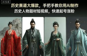 历史赛道大爆款，手把手教你用AI制作历史人物题材短视频，快速起号涨粉-520资源库