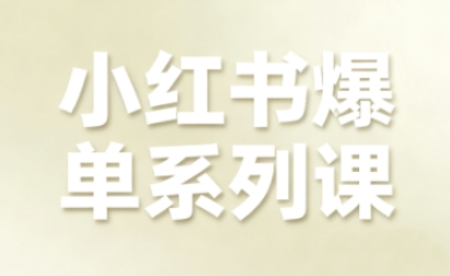 小红书爆单系列课，聚焦小红书电商全链路增长（更新）-520资源库