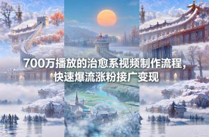 700万播放的治愈系视频制作流程，快速爆流涨粉接广变现-520资源库