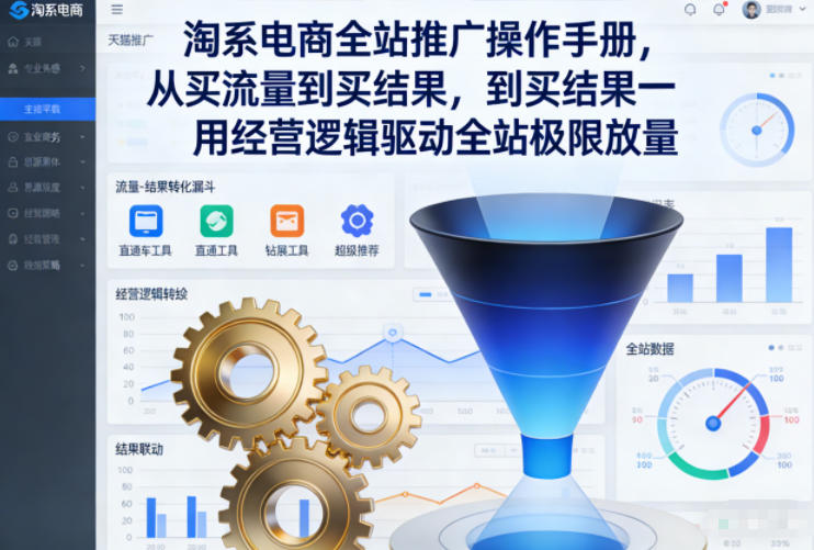 淘系电商全站推广操作手册，从买流量到买结果一用经营逻辑驱动全站极限放量-520资源库