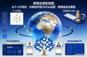 跨境出海实战营，从个人IP定位、内容创作到TikTok运营、跨境选品全覆盖-520资源库