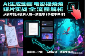 AI生成动画电影视频短片实战全流程解析，从剧本到分镜到人物一致性等手把手教你-520资源库