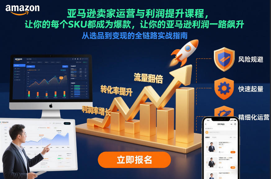 亚马逊卖家运营与利润提升课程，让你的每个SKU都成为爆款，让你的亚马逊利润一路飙升（更新12月）-520资源库