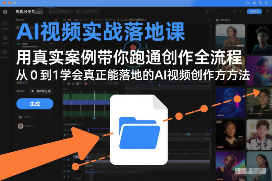 AI视频实战落地课，用真实案例带你跑通创作全流程，从0到1学会真正能落地的AI视频创作方法-520资源库