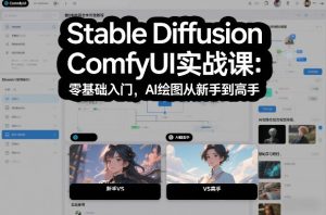 Stable Diffusion ComfyUI实战课：零基础入门，AI绘图从新手到高手-520资源库