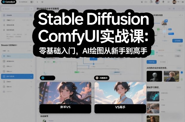 Stable Diffusion ComfyUI实战课：零基础入门，AI绘图从新手到高手-520资源库
