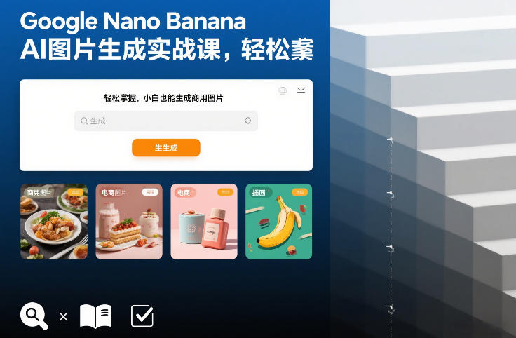 Google Nano Banana AI图片生成实战课，轻松掌握，小白也能生成商用图片-520资源库