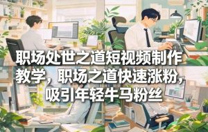 职场处世之道短视频制作教学，职场之道快速涨粉，吸引年轻牛马粉丝-520资源库