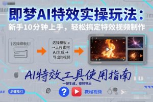 即梦AI特效实操玩法:新手10分钟上手,轻松搞定特效视频制作-520资源库