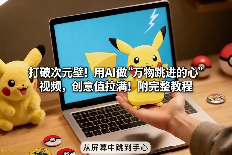 打破次元壁！用AI做【万物跳进手心】视频，创意值拉满！附完整教程-520资源库