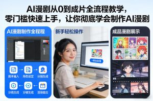 AI漫剧从0到成片全流程教学，零门槛快速上手，让你彻底学会制作AI漫剧【保姆级教程】-520资源库