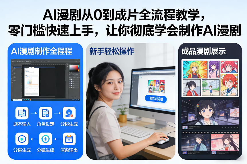 AI漫剧从0到成片全流程教学，零门槛快速上手，让你彻底学会制作AI漫剧【保姆级教程】-520资源库