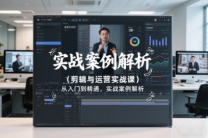 剪辑与运营实战课，从入门到精通，实战案例解析（更新2026）-520资源库