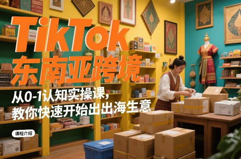 TikTok东南亚跨境从0-1认知实操课，教你快速开始出海生意-520资源库