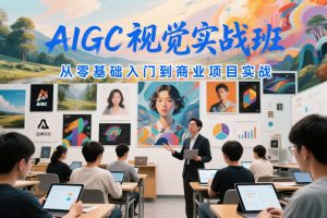 AIGC视觉实战班，从零基础入门到商业项目实战-520资源库