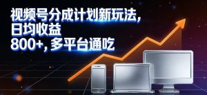 视频号分成计划新玩法，日均收益8张，多平台通吃-520资源库