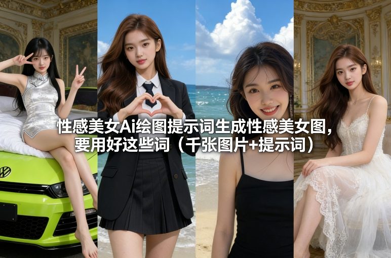 性感美女Ai绘图提示词生成性感美女图，要用好这些词（千张图片+提示词）-520资源库