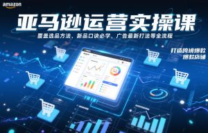 亚马逊运营实操课，覆盖选品方法、新品口诀必学、广告最新打法等全流程，打造跨境爆款店铺-520资源库