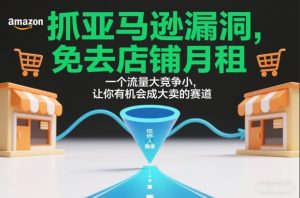 抓亚马逊漏洞，免去店铺月租，一个流量大竞争小，让你有机会成大卖的赛道-520资源库