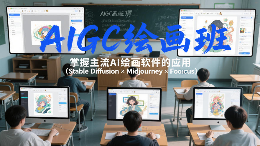 AIGC绘画班，掌握主流Ai绘画软件的应用（Stable Diffusion x Midjourney x Fooocus）-520资源库
