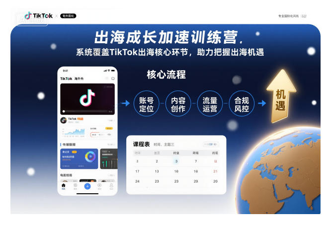 出海成长加速训练营，系统覆盖TikTok出海核心环节，助力把握出海机遇（更新）-520资源库