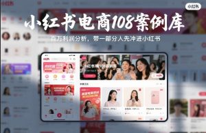 小红书电商108案例库，百W利润分析，带一部分人先冲进小红书【文档】-520资源库