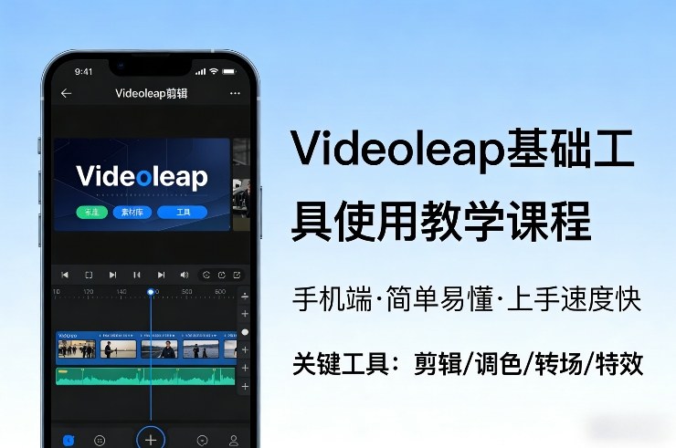 Videoleap基础工具使用教学课程，手机端视频剪辑教学，简单易懂，上手速度快-520资源库