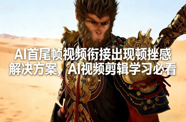 AI首尾帧视频衔接出现顿挫感解决方案，AI视频剪辑学习必看-520资源库