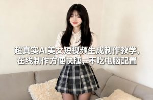 超真实AI美女短视频生成制作教学，在线制作方便快捷，不吃电脑配置，快速起号涨粉-520资源库