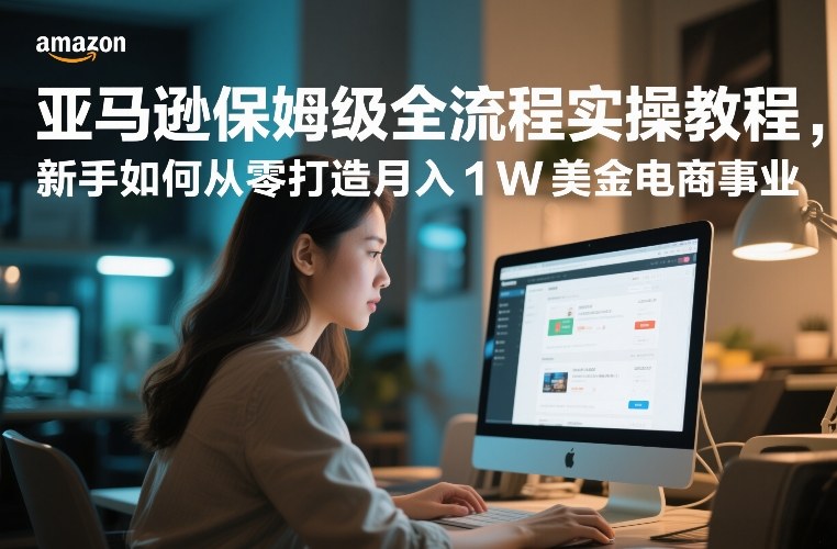 亚马逊保姆级全流程实操教程，新手如何从零打造月入1W美金电商事业-520资源库