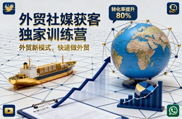 外贸社媒获客独家训练营，外贸新模式，快速做外贸（更新26年2月）-520资源库