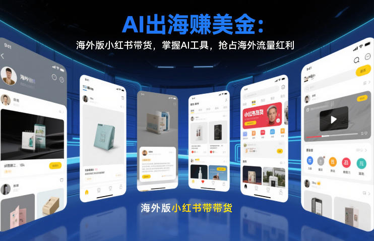 AI出海賺美金：海外版小红书带货，掌握AI工具，抢占海外流量红利（更新2026）-520资源库