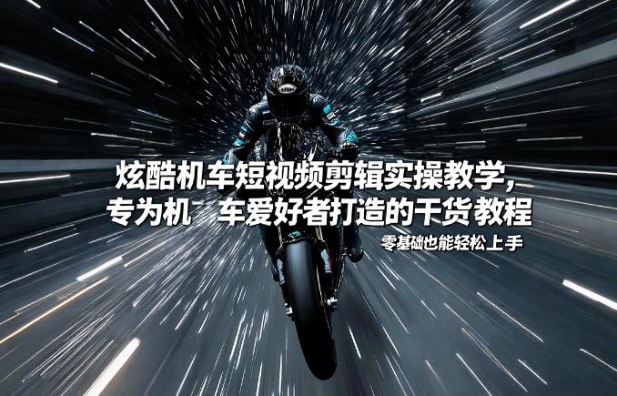 炫酷机车短视频剪辑实操教学，专为机车爱好者打造的干货教程，零基础也能轻松上手-520资源库