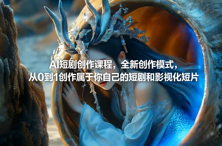 AI短剧创作课程，全新创作模式，从0到1创作属于你自己的短剧和影视化短片-520资源库