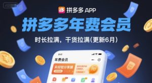 拼多多年费会员，实经验分享操，时长拉满，干货拉满(更新26年3月)-520资源库