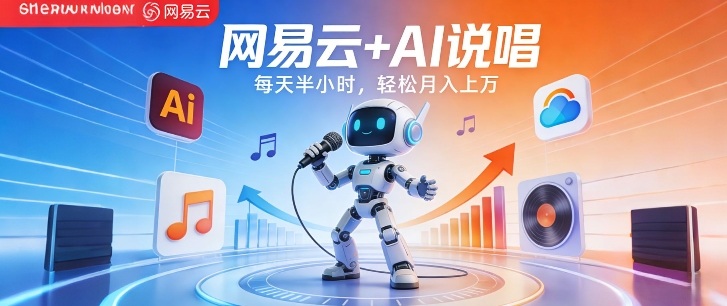 网易云+AI说唱，每天半小时，AI内容创作+流量变现，轻松月入1W-520资源库