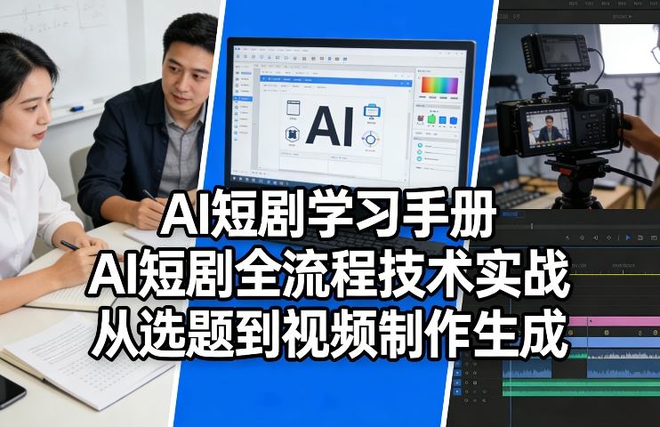 AI短剧学习手册，AI短剧全流程技术实战，从选题到视频制作生成-520资源库