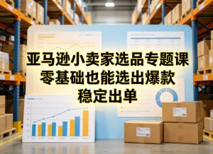 亚马逊小卖家选品专题课，零基础也能选出爆款，稳定出单-520资源库