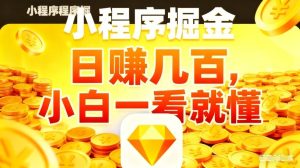 微信小程序掘金项目，不用复杂操作，5分钟就能学会上手操作，日入几张【揭秘】-520资源库